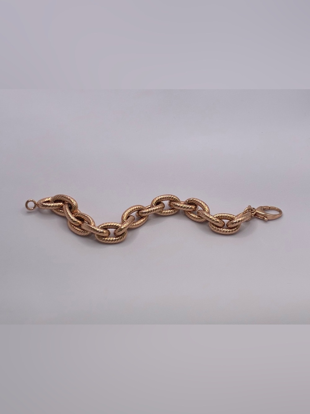 Milor Italy Bronze Textured Oval Link Bracelet - Picture 6 of 8
